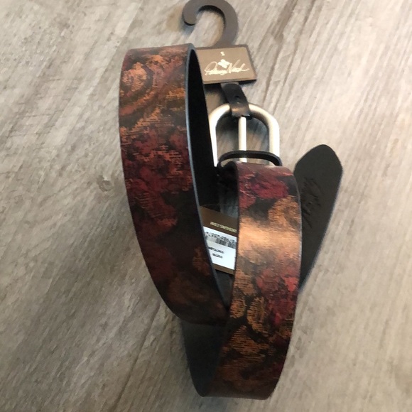 Patricia Nash Vietri Vintage Floral Brocade Leather Belt Size S NWT - Picture 16 of 16